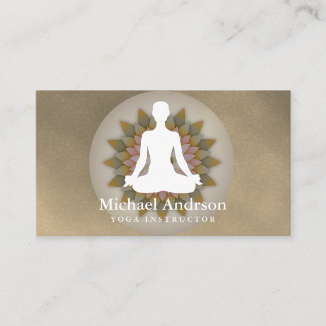 Carte De Visite Instructeur de yoga (Devant)