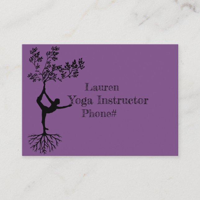 Carte De Visite Instructeur de yoga (Devant)