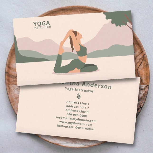 Carte De Visite Instructeur de yoga (Yoga Instructor Business Card)