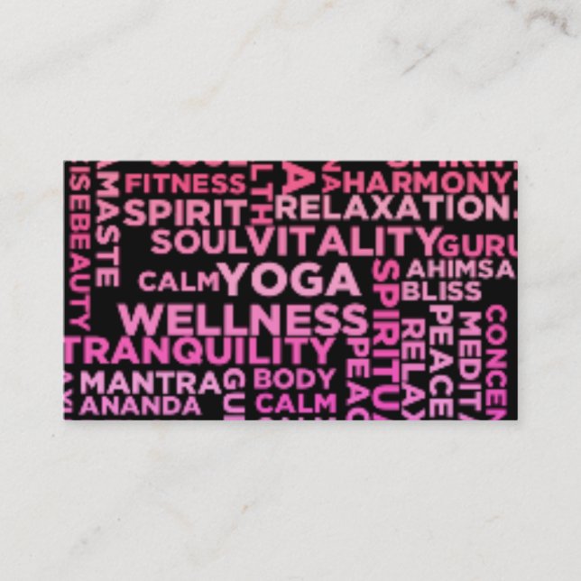 Carte De Visite Instructeur de yoga (Devant)