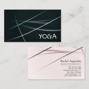 Carte De Visite Instructeur de Yoga Abstrait Black White Lumières 
