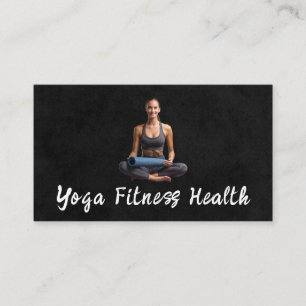 Carte De Visite Instructeur de Yoga avec Mat   Moderne