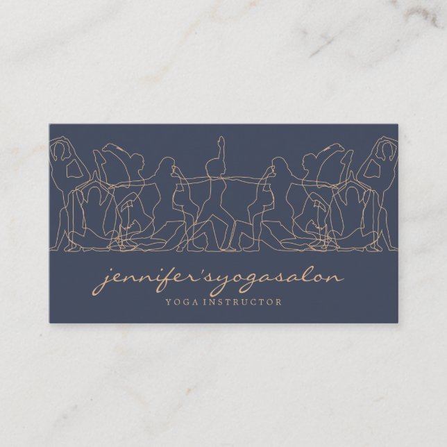 Carte De Visite Instructeur de Yoga de marine namaste entraîneur d (Devant)