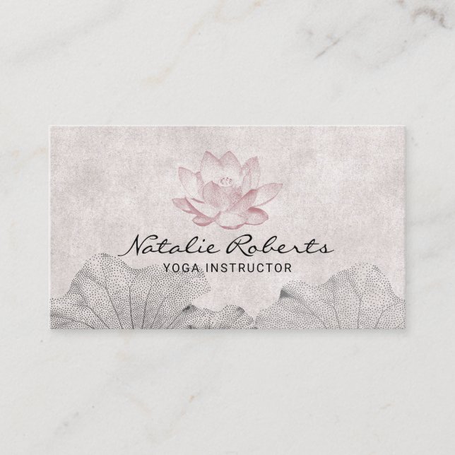 Carte De Visite Instructeur de Yoga de méditation de dessin de lot (Devant)