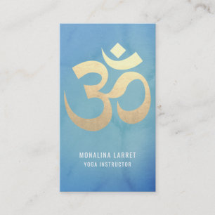 Carte De Visite Instructeur de yoga de symbole de méditation d'or