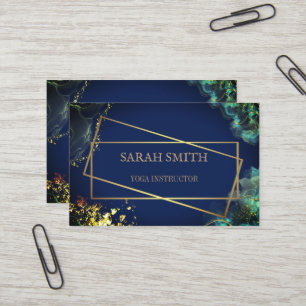 Carte De Visite Instructeur de Yoga d'or simple et élégant