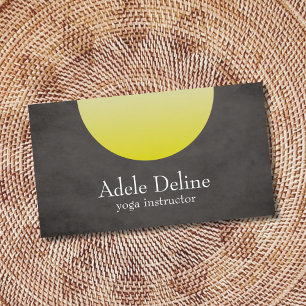 Carte de visite instructeur de Yoga gris-jaune