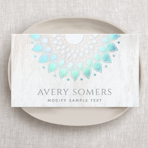 Carte De Visite Instructeur de yoga Lotus Flower