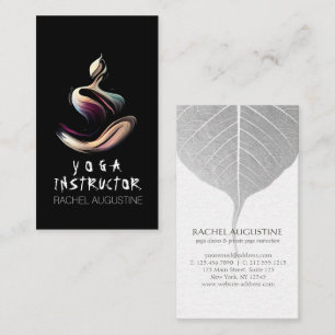 Carte De Visite Instructeur de Yoga Lotus Méditation Pose Brosse