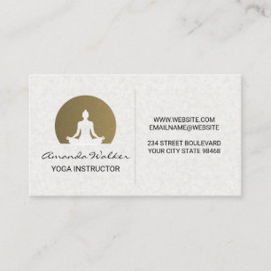 Carte De Visite Instructeur de yoga Lotus Pose assis
