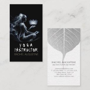 Carte De Visite Instructeur de Yoga Méditation Lotus Pose Lumineus