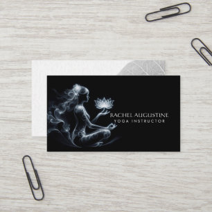 Carte De Visite Instructeur de Yoga Méditation Lotus Pose Lumineus