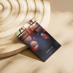 Carte De Visite Instructeur de Yoga moderne bien-être Monogramme Q