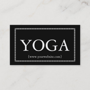 Carte De Visite Instructeur de Yoga moderne Bold Border Profession
