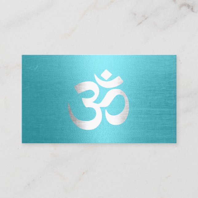 Carte De Visite Instructeur de yoga Typographie Turquoise moderne (Devant)