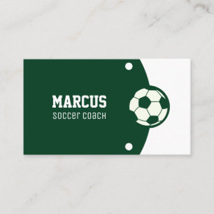 Carte De Visite Instructeur d'entraîneur du joueur de football