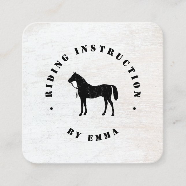 Carte de visite instructeur d'équitation (Devant)
