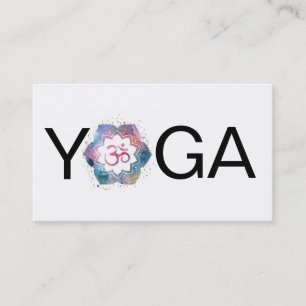 Carte De Visite Instructeur d'OM Aum Lotus YogaTeacher de mandala
