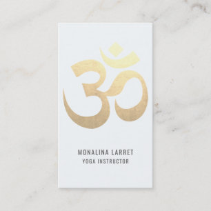 Carte De Visite Instructeur élégant de yoga de symbole de