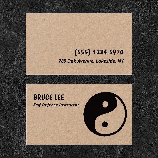 Carte De Visite Instructeur en arts martiaux Premium (Martial Arts Instructor Business Cards)