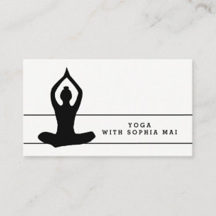 Carte De Visite Instructeur moderne lisse de yoga