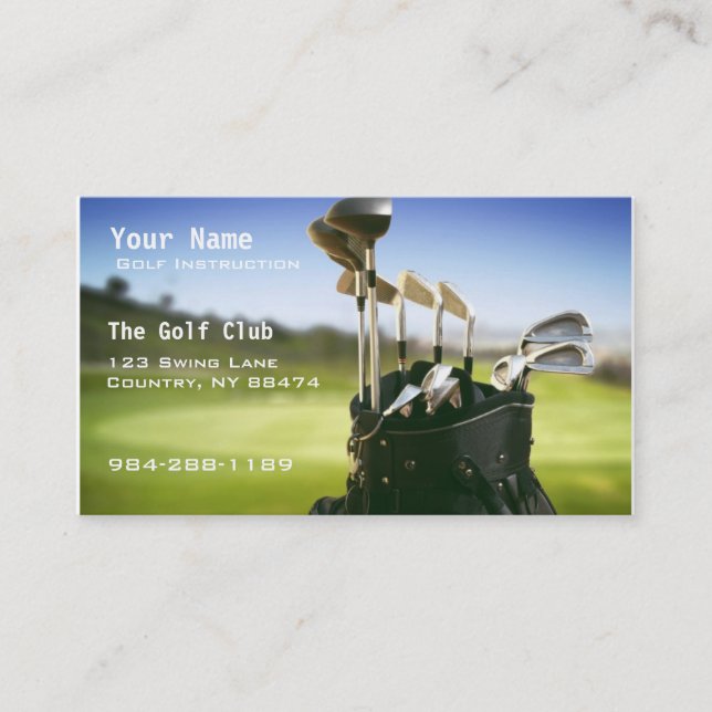 Carte De Visite Instruction de golf (Devant)