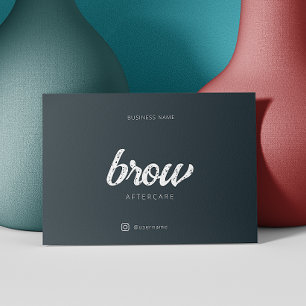 Carte De Visite Instruction de suivi Simple Grey Browbar