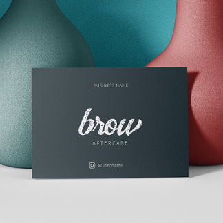 Carte De Visite Instruction de suivi Simple Grey Browbar