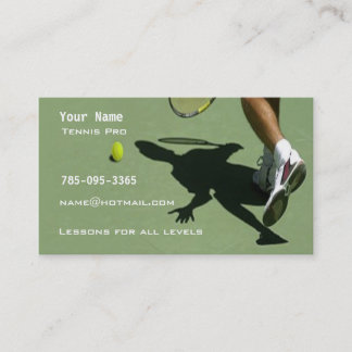 Carte De Visite Instruction de tennis