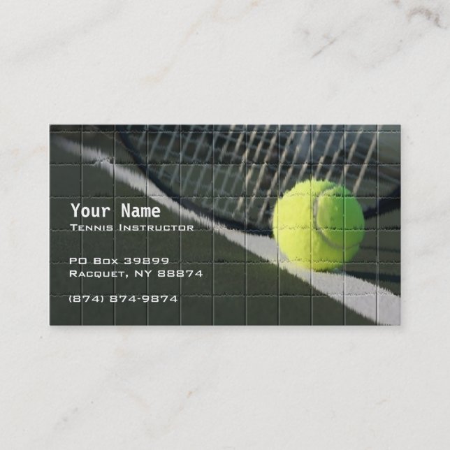 Carte De Visite Instruction de tennis (Devant)