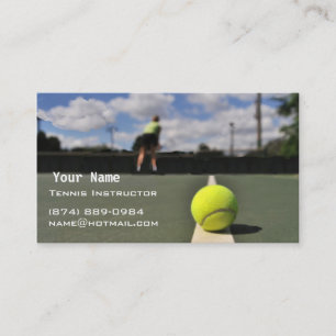 Carte De Visite Instruction de tennis