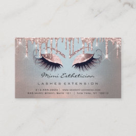Carte De Visite Instructions de soins postérieurs Lash Rose Eyes S