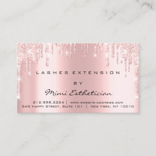 Carte De Visite Instructions de soins postérieurs Lash Rose Gold D