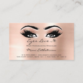 Carte De Visite Instructions de soins postérieurs Lashes Extension