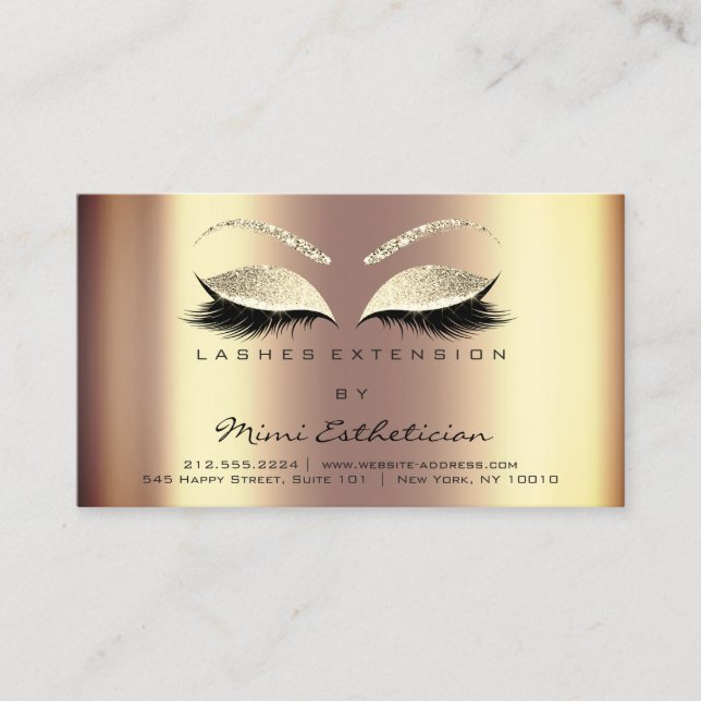 Carte De Visite Instructions de soins postérieurs Lashes Extension (Devant)