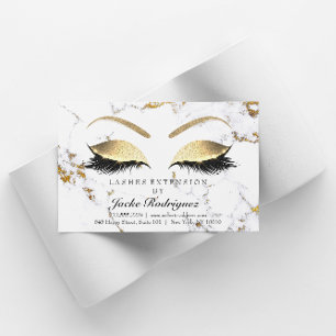Carte De Visite Instructions de soins postérieurs Lashes Marbre Go