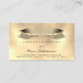 Carte De Visite Instructions de soins postérieurs Lashes Metallic 