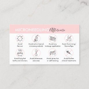 Carte De Visite Instructions de suivi après microneedling