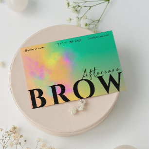 Carte De Visite Instructions de suivi de la ligne Aquarelle Abstra