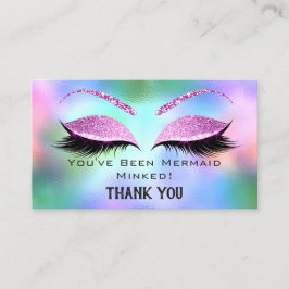 Carte De Visite Instructions de suivi Eyelash Holographie