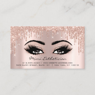 Carte De Visite Instructions de suivi Eyelash Rose Gold Drives