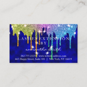 Carte De Visite Instructions de suivi Lash Gold Drips Spark