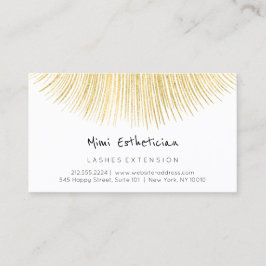 Carte De Visite Instructions de suivi Lash Gold White Minimalisme