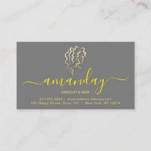Carte De Visite Instructions de suivi Lash Grey Golden Logo