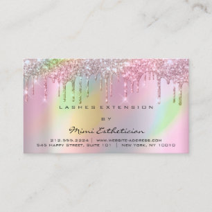 Carte De Visite Instructions de suivi Lash Rose Drives HOLOGRAPHIC