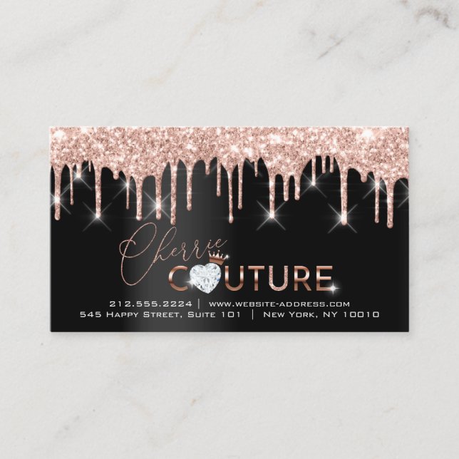 Carte De Visite Instructions de suivi Lash Rose Gold Drivers Morga (Devant)