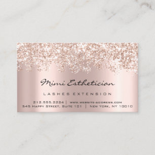 Carte De Visite Instructions de suivi Lash Rose Gold Sand Blush
