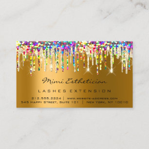 Carte De Visite Instructions de suivi Lash Rose Holograph Gold
