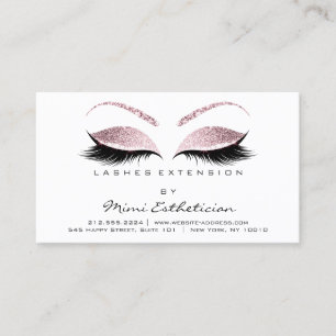 Carte De Visite Instructions de suivi Lashes Studio Pink Pastel