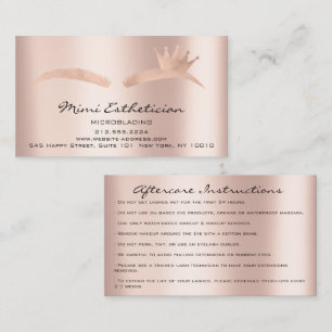 Carte De Visite Instructions de suivi Logo de microlame Eyebrow Ro